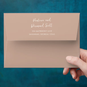 Enveloppe Terre moderne Neutre Mariage simple