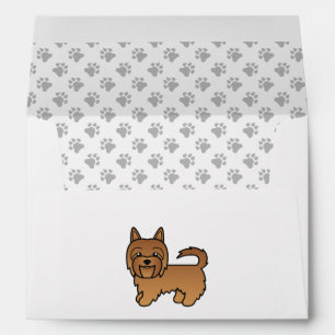 Enveloppe Terrier Australien Rouge Chien de Dessin Animé Mig