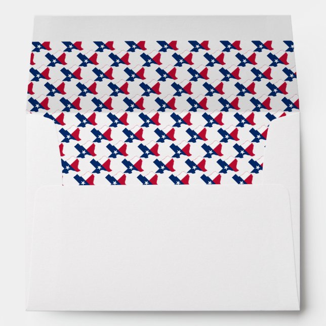 Enveloppe TEXAS DRAPEAU Élégant MARIAGE patriotique Christia (Dos (Bas))