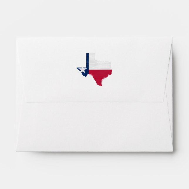 Enveloppe Texas flag and (Dos (Haut rabat))