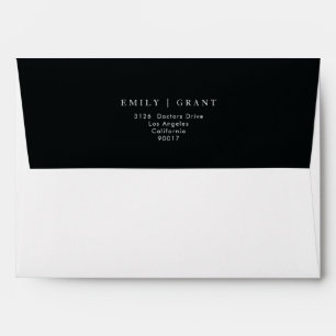 Enveloppe Texte blanc simple et invitation moderne mixte