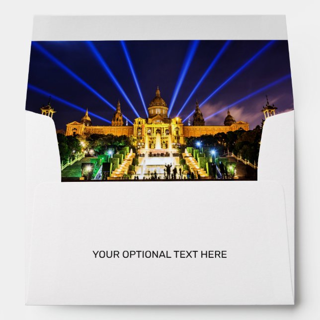 Enveloppe Texte personnalisé Barcelone Espagne (Dos (Bas))
