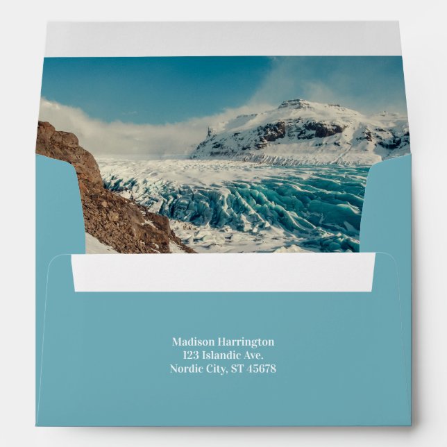 Enveloppe Texte personnalisé Islande (Dos (Bas))