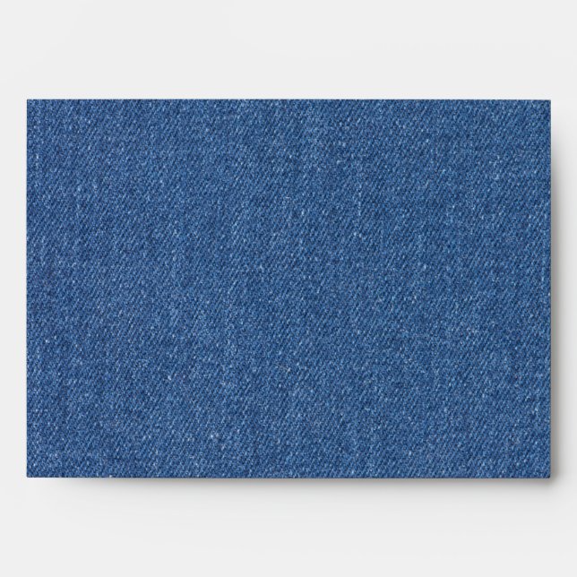 Enveloppe Textile fabric bleu fashion jean denim (Devant)