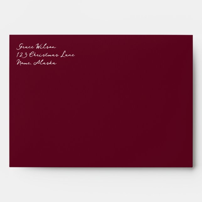 Enveloppe Textile Rose vintage et marron (Devant)