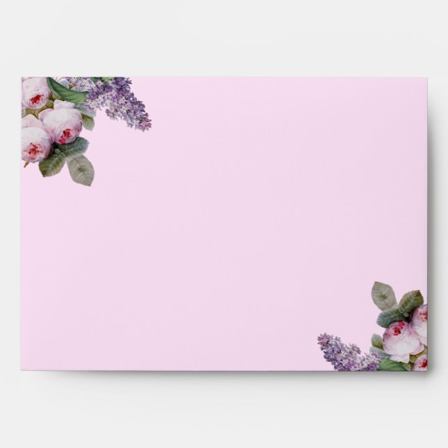 Enveloppe Thé au Petit Trianon - rose (Devant)