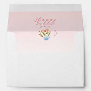 Enveloppe Théières et Tasses Anniversaire