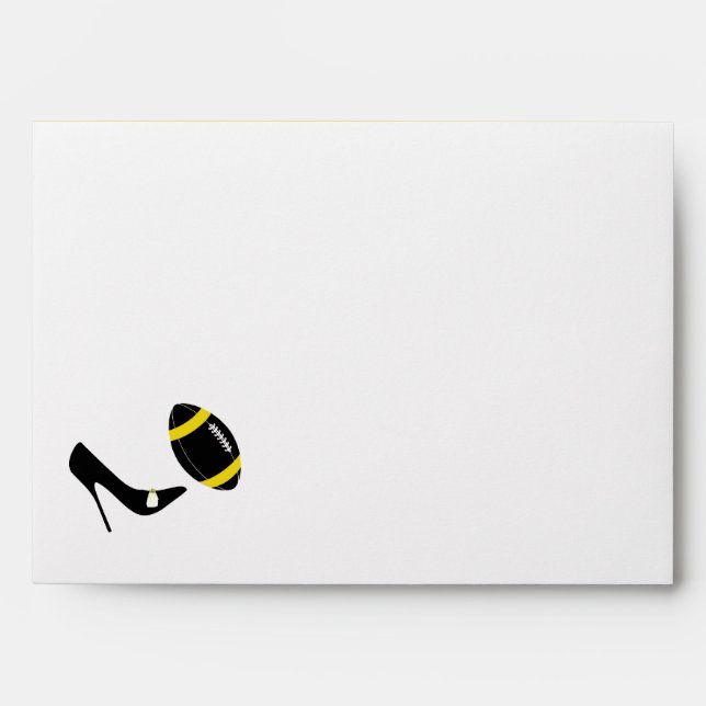 Enveloppe Thème de football jaune et noir (Devant)