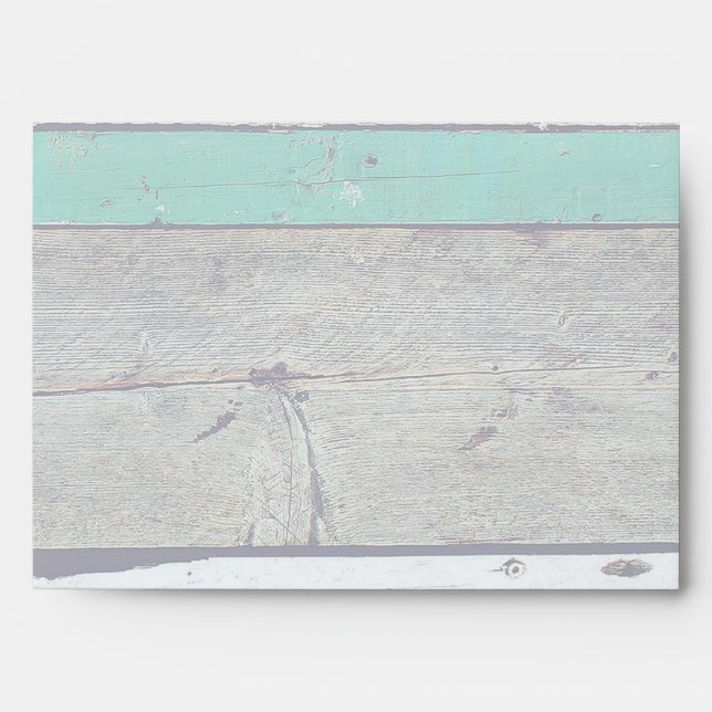 Enveloppe Thème Plage Starfish Mariage Rustique (Devant)