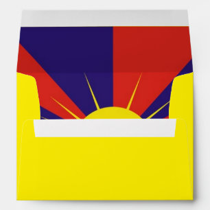 Enveloppe Tibet, Lions de Neige, Drapeau Tibétain - L'Himala