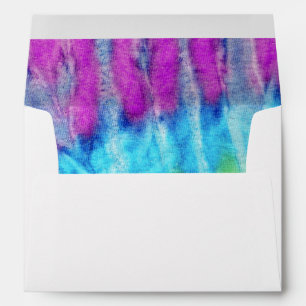 Enveloppe Tie Dye Bright Purple Adresse de retour