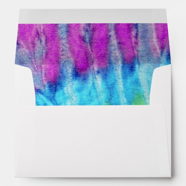 Enveloppe Tie Dye Bright Purple Adresse de retour (Dos (Bas))