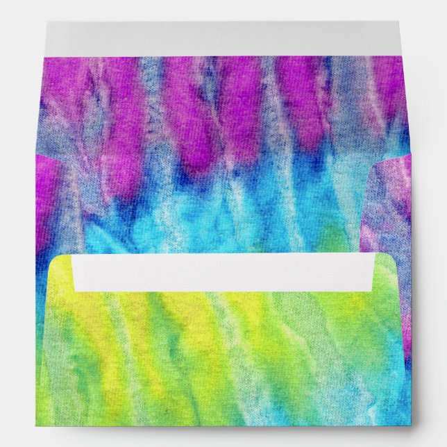 Enveloppe Tie Dye Bright Purple Shirt Texture Adresse de ret (Dos (Bas))