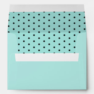 Enveloppe Tiffany à pois (bleu sarcelle)