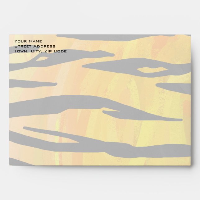 Enveloppe Tiger noir et orange (Devant)