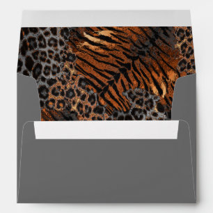 Enveloppe Tigre léopard tendance