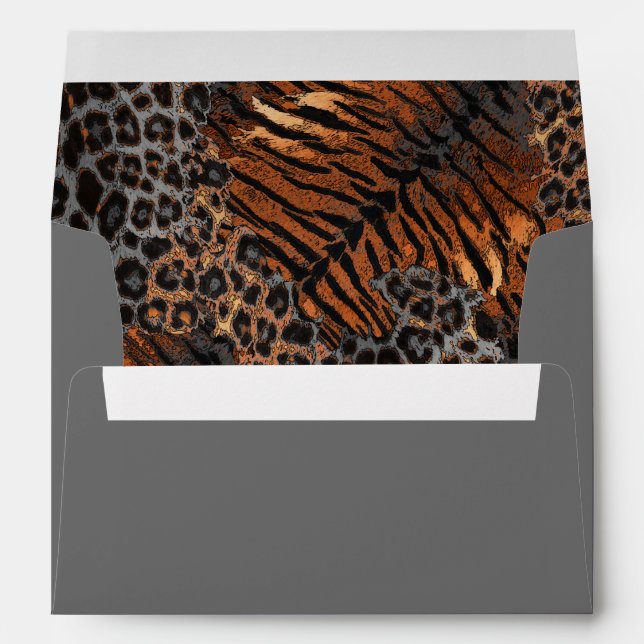 Enveloppe Tigre léopard tendance (Dos (Bas))