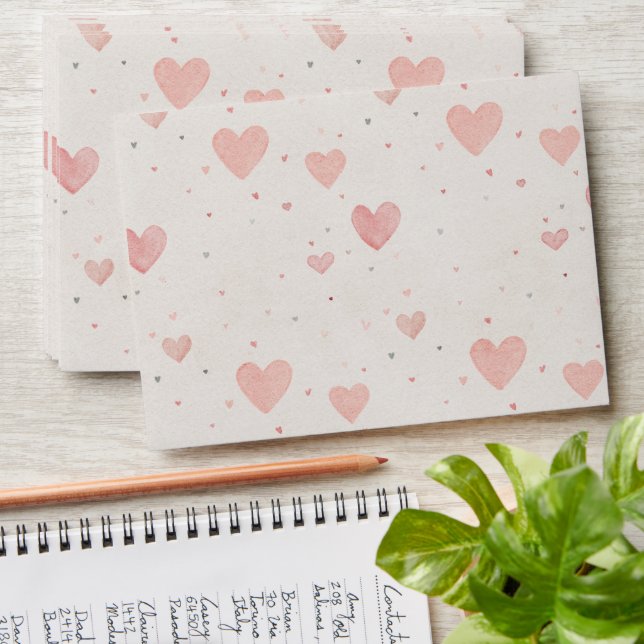 Enveloppe Tiny Heart Pattern Envelope (Stacked)