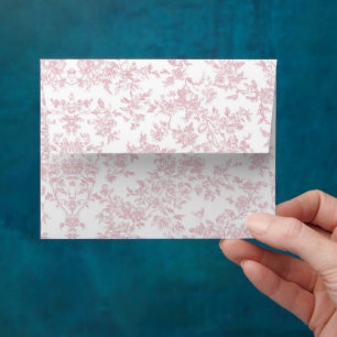 Enveloppe Toile Botanique Rouge Classique