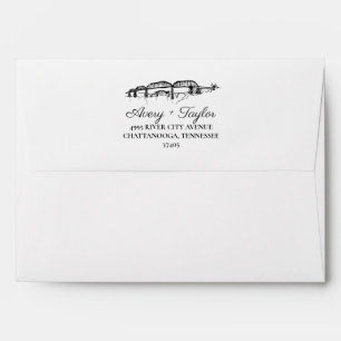 Enveloppe Toile Chattanooga noir et blanc
