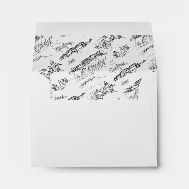 Enveloppe Toile Chattanooga noir et blanc (Dos (Bas))