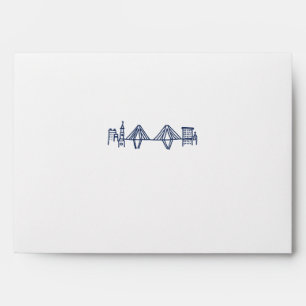 Enveloppe Toile de Charleston dans l'enveloppe Skyline bleu 