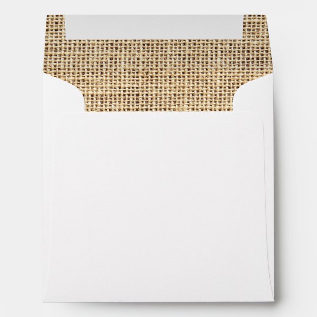 Enveloppe Toile de jute rustique de cru de pays (Dos (Bas))