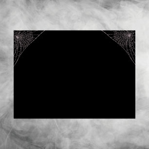 Enveloppe Toiles noires et feuille blanche Fantôme Halloween