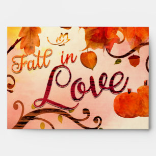 Enveloppe TOMBENT AMOUREUX Fête de mariage d'automne Faveur 