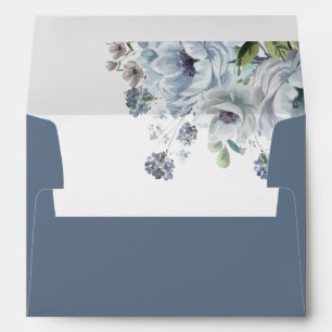 Enveloppe Tons de gris bleu foncé hiver Mariage rustique