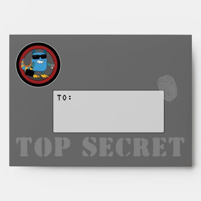 Enveloppe TOP SECRET MISSION Parti espion (Devant)