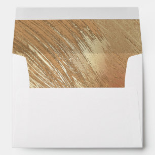 Enveloppe Touches de pinceau à l'aquarelle dorée élégantes