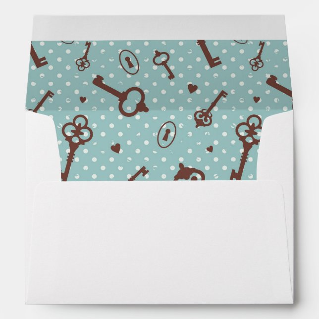 Enveloppe Touches rétro Valentine (Dos (Bas))