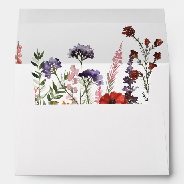 Enveloppe Tournesol et fleurs Fleurs sauvages 2 (Dos (Bas))