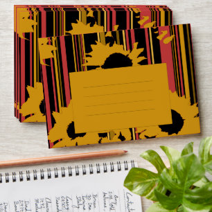 Enveloppe Tournesol Été Or Rouge Adresse de Mariage