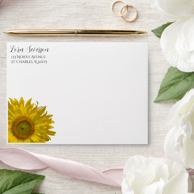 Enveloppe Tournesol Jardin Jaune (Wedding)