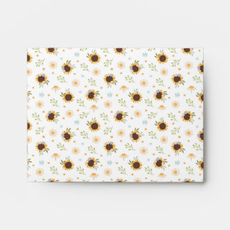 Enveloppe Tournesol jaune-blanc