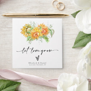 Enveloppe Tournesols Faisons Grandir l'Amour Sachet de Grain