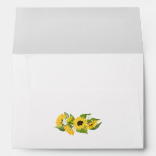 Enveloppe Tournesols rustiques & Eucalyptus Mariage vert
