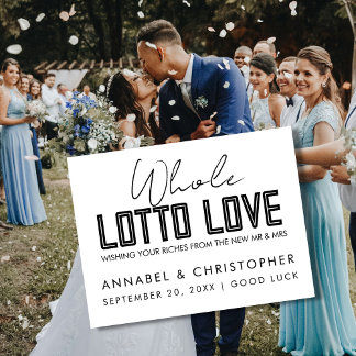 Enveloppe tout Loto love Loterie Ticket Mariage de mariage