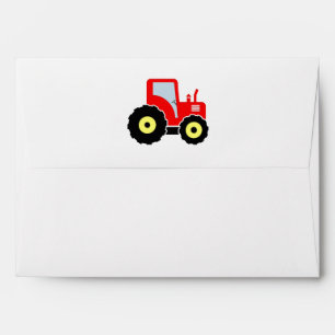 Enveloppe Tracteur rouge de jouet