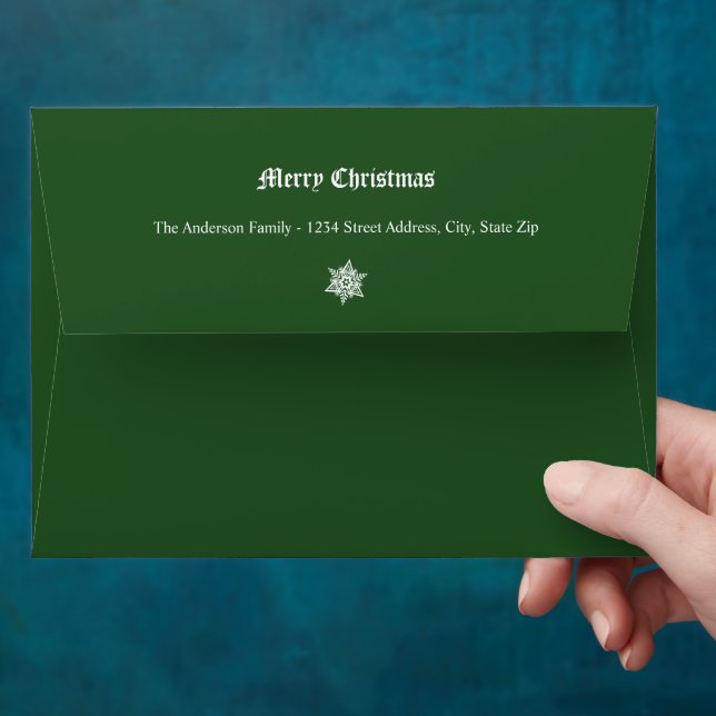 Enveloppe Traditionnel Russe Joyeux Noël Courrier (Hand)