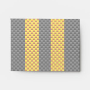 Enveloppe Traffic yellow racing stripes carbon style fiber