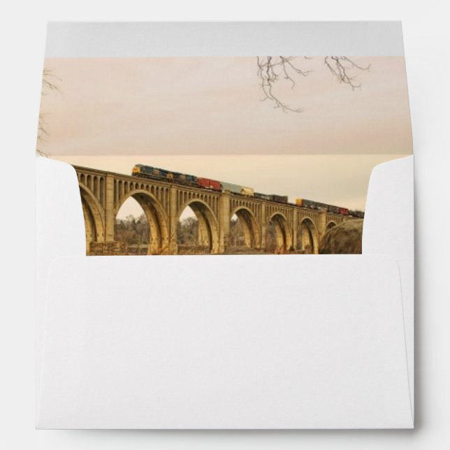 Enveloppe Train sur la rivière James (Dos (Bas))