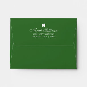 Enveloppe Trèfle Vert Personnalisé