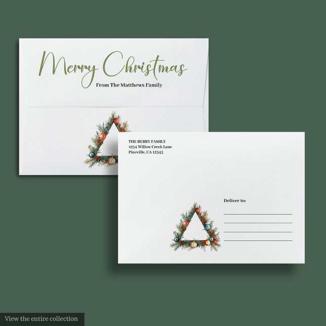 Enveloppe Trendy Bohemian Rustic Holiday Envelope Design (Trendy Bohemian Rustic Holiday Envelope Design

)