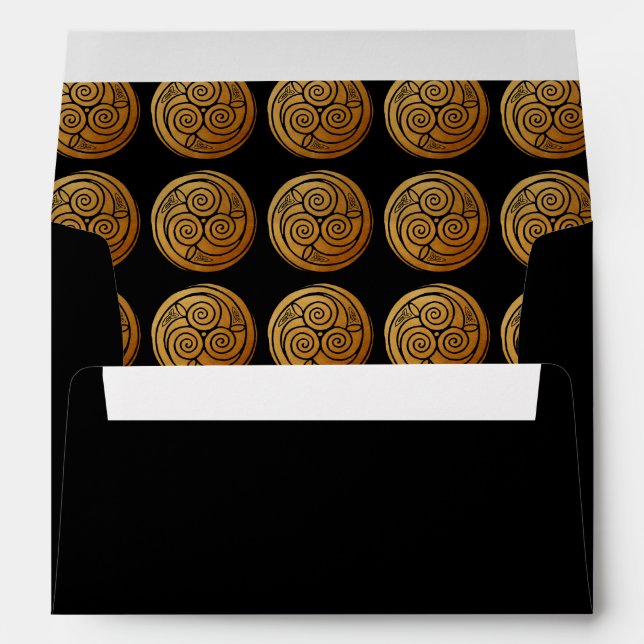 Enveloppe Triple Celtic Knot Swirl Mandala (Dos (Bas))
