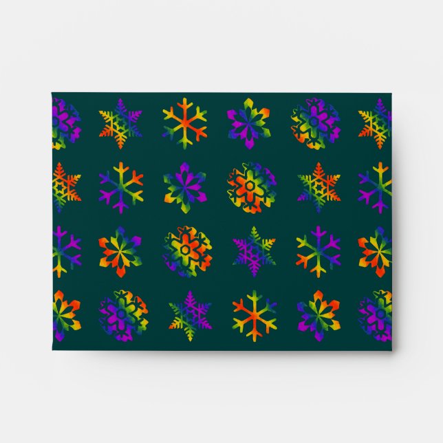 Enveloppe Trippy Snowflakes (Devant)