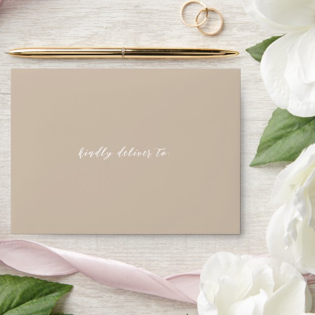 Enveloppe Trisha Earthy Neutral Mariage moderne (Wedding)