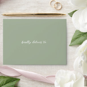 Enveloppe Trisha Sage Green Mariage moderne